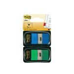 Post-It Green/Blue Index 1In Pk2