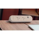 On Desk Power Module 2Xuk Socket Wht