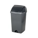 Addis Roll Top Bin 50L Metallic