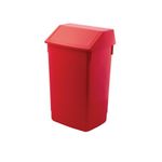 Addis 60L Flip Top Recycle Bin Red
