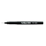 Artline 200 Pens Black Pk12