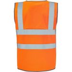 Ultra Orange Zip-Up Hi-Vis Vest L