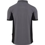 Contrast Grey/Black Wicking Polo Xl