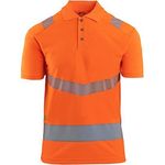 Orange Hi-Vis Polo Shirt M