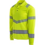 Yellow Ls Hi-Vis Polo Shirt M