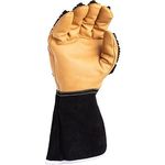 Long-Cuff Lthr Impact Gloves M