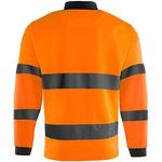 Orange Ls Hi-Vis Polo Shirt 3Xl