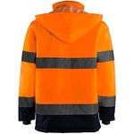 Org/Navy Waterproof Hi-Vis Coat Xl