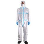 Wht Type 4B/5B/6B Chem Coverall L