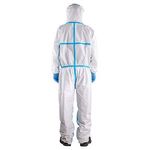 Wht Type 4B/5B/6B Chem Coverall L