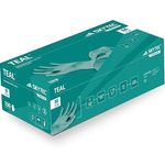 Teal Pf Nitrile Disb Gloves L Pk100