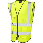 Leo Lynton Ylw Zip-Up Hi-Vis Vest L
