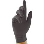 Black Nitrile Disb Gloves L Pk100