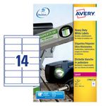 Avery Hvy Duty Lbls Wht 14L/Sh Bx 20