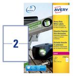 Avery Hvy Duty Lbls Wht 2L/Sh Bx 20