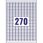 Avery Removable Lbl 270/Sht 25 Shts
