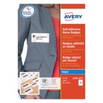 Avery S/A Name Badges 80X50Mm Pk150