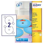 Avery 2P/S Ijet Cd Lbls Blk/Wh Bx25