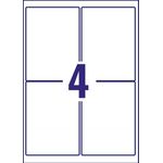 Avery Qckdry Wht Add 4Lbls/Sht Bx100