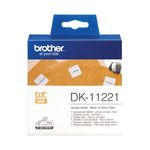 Brother Label Roll 23Mm Blk On Wh