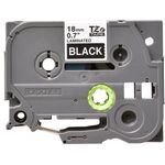 Brother Tze Tpe 18Mmx8M Wht/Blk Tpe
