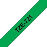 Brother Tze Tpe 9Mmx8M Blk On Green