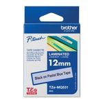 Brother Tze Tpe 12Mm Blk/Pastel Blue