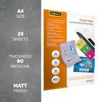 Fellowes Matt Lam Pouch A4 Pk25