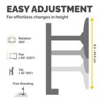 Fellowes Free Stand Monitor Arm Blk