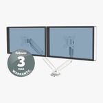Fellowes Platinum Dual Mon Arm Wht