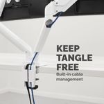 Fellowes Platinum Dual Mon Arm Wht