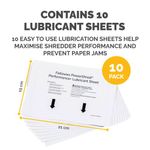 Fellowes Powershred Lub Sheets Pk10