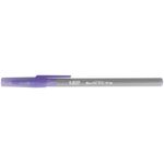 Bic Round Stic Grip Ball Purple Pk40