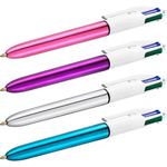 Bic 4 Colours Bp M/Point Astd Pk12