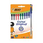 Bic Cristal Ball Pen Med Ast Pk10