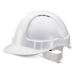 Economy Vented Safety Helmet White
