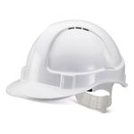Economy Vented Safety Helmet White