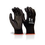 Pu Coated Gloves Black L