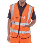 Exec Hi Vis Waistcoat Orange M