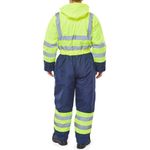 2Tone Hi Vis Coverall Sylw/Nblu Xl