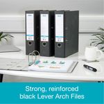 Elba 80Mm Lever Arch A4 Black Pk10