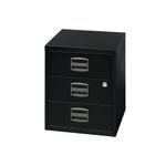 Bisley 3 Drw Home Flng Cabinet Black