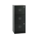Bisley 3 Drw Home Flng Cabinet Black