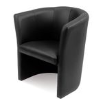 Tub Chair Black Vinyl