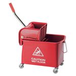 Mobile Mop Bucket/Wringer 20L Red