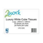 2Work Facial Tissues Cube 70 Sh Pk24