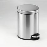 Durable Ssteel Pedal Bin Round 5L