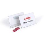 Durable Magnetic Badges Transp Pk25