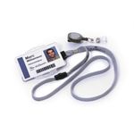 Durable Badge Lanyard Grey Pk10
