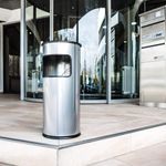 Durable Waste Bin 17L Ashtray 2L